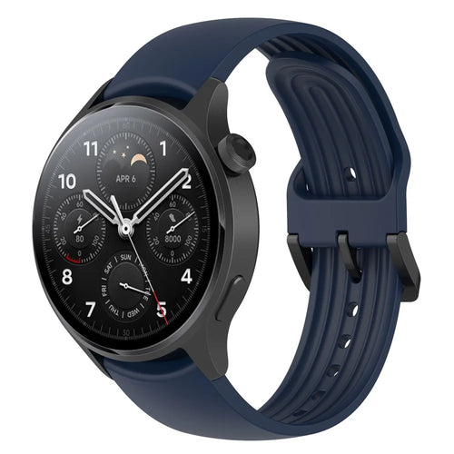 For Xiaomi Watch S1 Pro Silicone Watch Bands 22mm Quick Release Watch Strap Soft Replacement - Navy Blue - 1