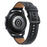 For Samsung Galaxy Watch3 41mm Replacement Genuine Leather Strap 20mm Universal Watch Band with Black Buckle - Black - 1