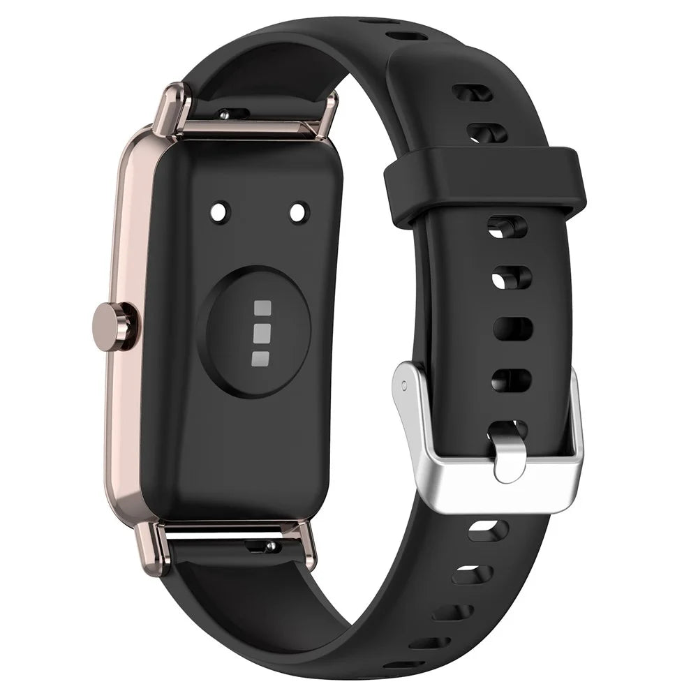 For Huawei Watch Fit mini / Talkband B6 / B3 Replacement Watch Band 16mm Watch Strap Silicone Watchband - Black - 1