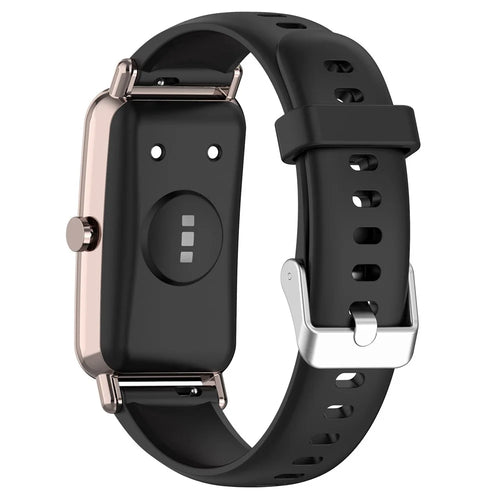 For Huawei Watch Fit mini / Talkband B6 / B3 Replacement Watch Band 16mm Watch Strap Silicone Watchband - Black - 1