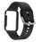 Flexible Silicone Watchband for Xiaomi Mi Band 7 Pro Smart Watch Replacement Strap with Watch Case Cover - Black - 1