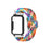 Nylon Braided Elastic Watch Band for Xiaomi Mi Band 7 Pro, Replacement Wrist Strap with Watch Case - Rainbow / Black - 1
