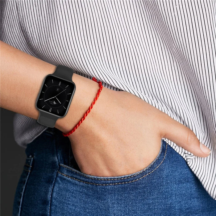 For Oppo Watch 3 Silicone Watch Band Soft Sport Replacement Watch Strap with Silver Buckle - White - 6