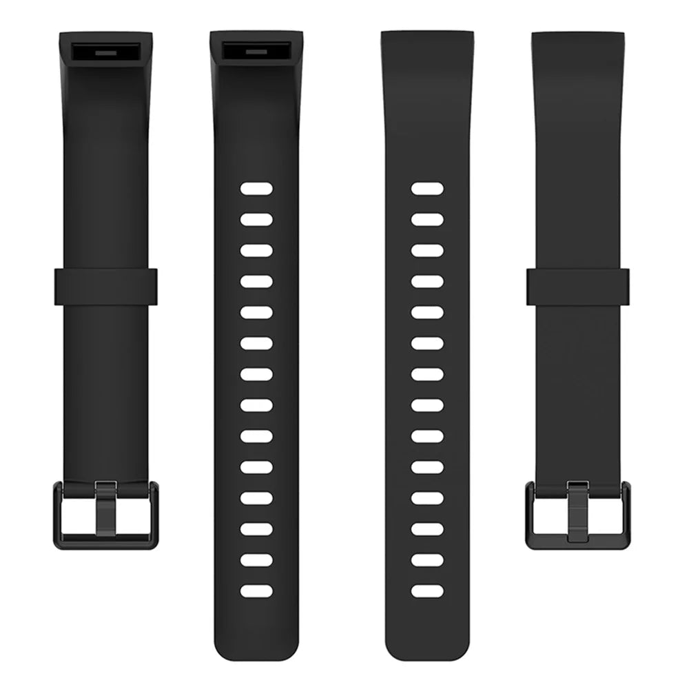 For Realme Band Sport Silicone Watch Strap 18mm Replacement Band Bracelet with Colorful Buckle - Black - 2