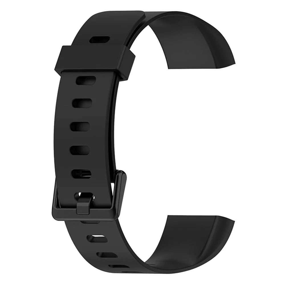 For Realme Band Sport Silicone Watch Strap 18mm Replacement Band Bracelet with Colorful Buckle - Black - 4