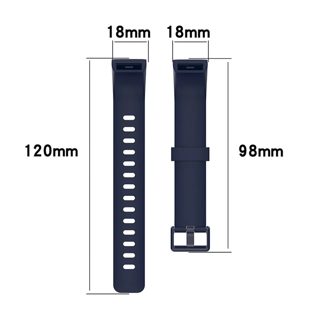 For Realme Band Sport Silicone Watch Strap 18mm Replacement Band Bracelet with Colorful Buckle - Black - 7