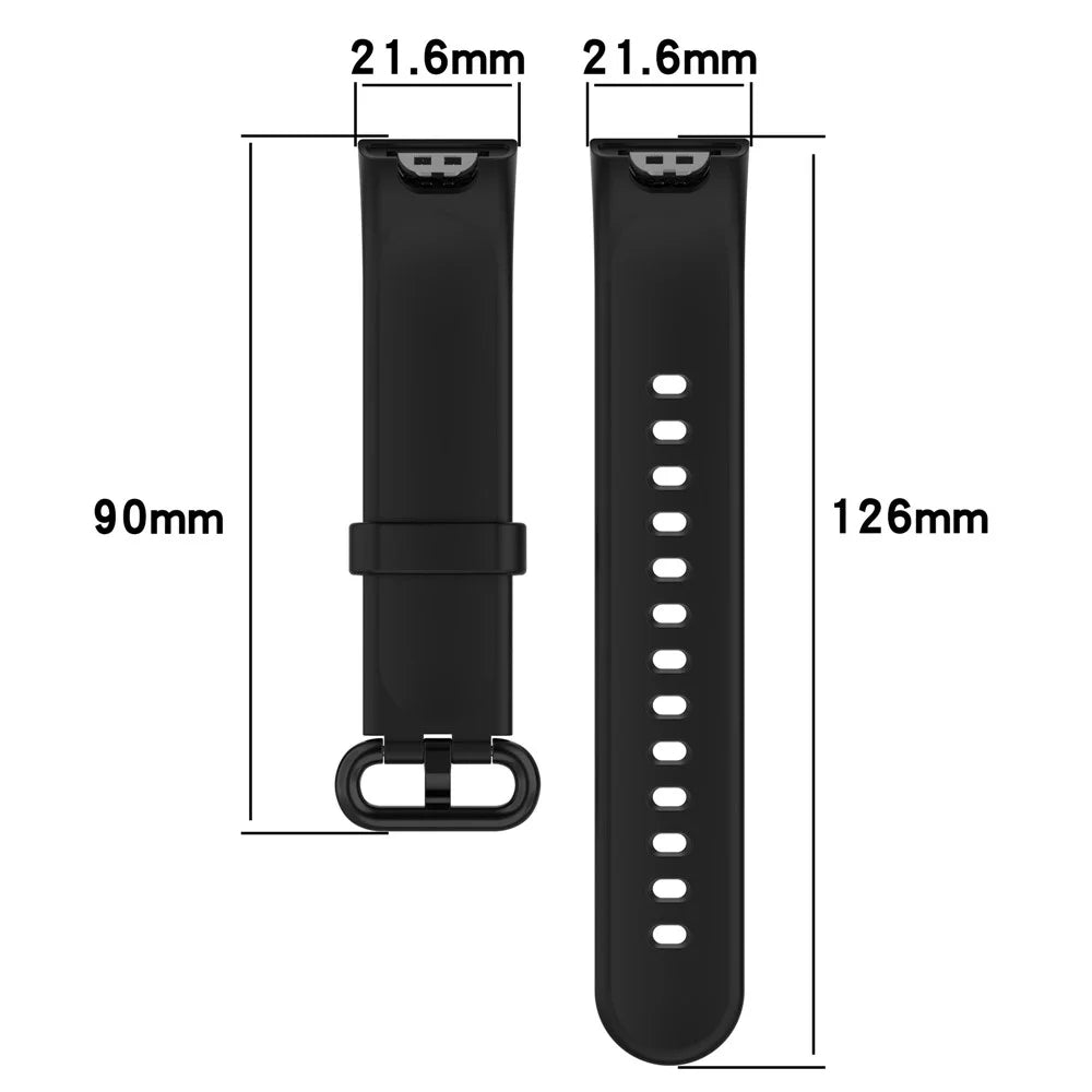 For Xiaomi Redmi Watch Soft Silicone Watch Band Litchi Texture Replacement Wristband Strap Accessories - Midnight Green - 7