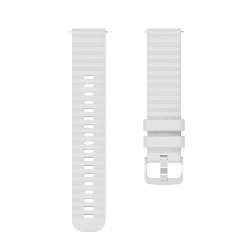 For Garmin Venu 2S / Vivomove 3S / Vivoactive 4S Wave Grain Dots Silicone Watch Band 18mm Replacement Adjustable Strap - White - 4