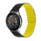 For Samsung Galaxy Watch3 45mm / Gear S3 Frontier Magnetic Quick Release Band 22mm Silicone Watch Strap Replacement, Size: S - Black / Yellow - 3