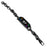 Metal Watch Strap for Xiaomi Mi Band 7, Wave Cowboy Chain Hollow Out Bracelet Replacement Wrist Band - Black - 1