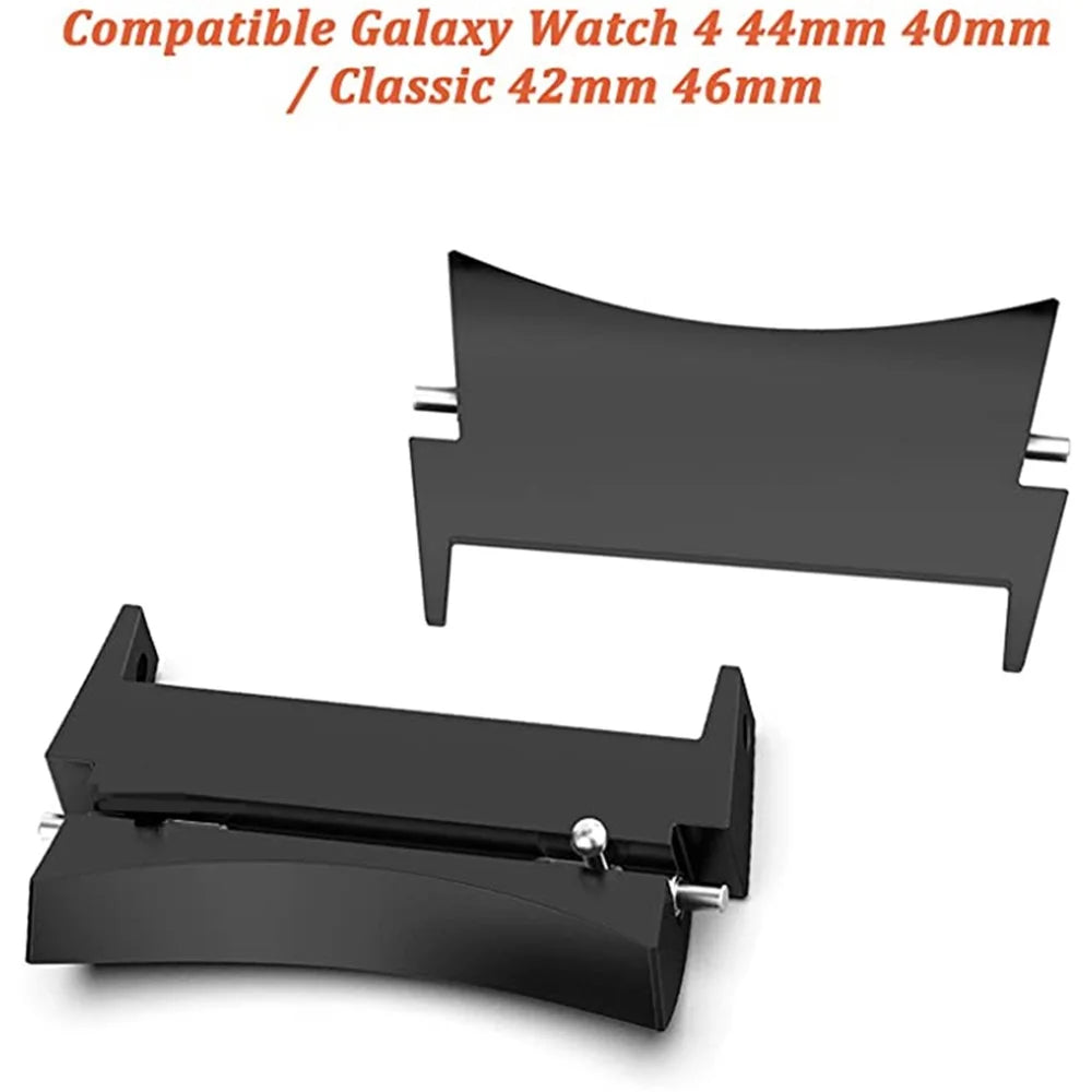 For Samsung Galaxy Watch 5 40mm / 44mm / Watch 5 Pro 45mm / Watch4 40mm / 44mm Nylon Watch Band Three Loops Adjustable Strap Replacement - Black - 6