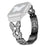 For Apple Watch Series 11 10 42mm / 9 8 7 41mm / SE3 SE2 SE 6 5 4 40mm / 3 2 1 38mm Metal Watch Strap Quick Release Watch Band Rhinestone Decorated Butterfly Watchband - Black - 1