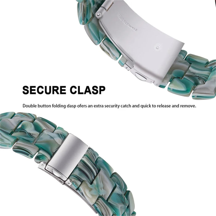 For Apple Watch Series 6 / 5 / 4 / SE / SE (2022) 44mm Replacement Watch Band 3 Beads Resin Wrist Strap with Transparent Watch Case - Dazzle Green - 3