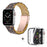 For Apple Watch Series 3 / 2 / 1 42mm Watch Band 3 Beads Resin Stainless Steel Folding Clasp Wrist Strap with Transparent Watch Case - Leopard - 1