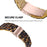 For Apple Watch Series 3 / 2 / 1 42mm Watch Band 3 Beads Resin Stainless Steel Folding Clasp Wrist Strap with Transparent Watch Case - Leopard - 2