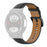 For Huami Amazfit T-Rex 2 Genuine Leather Replacement Watch Strap Adjustable Wrist Band with Tool - Black - 1