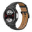 For Huami Amazfit T-Rex 2 Genuine Leather Replacement Watch Strap Adjustable Wrist Band with Tool - Black - 2