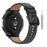 For Huami Amazfit T-Rex 2 Genuine Leather Replacement Watch Strap Adjustable Wrist Band with Tool - Black - 3