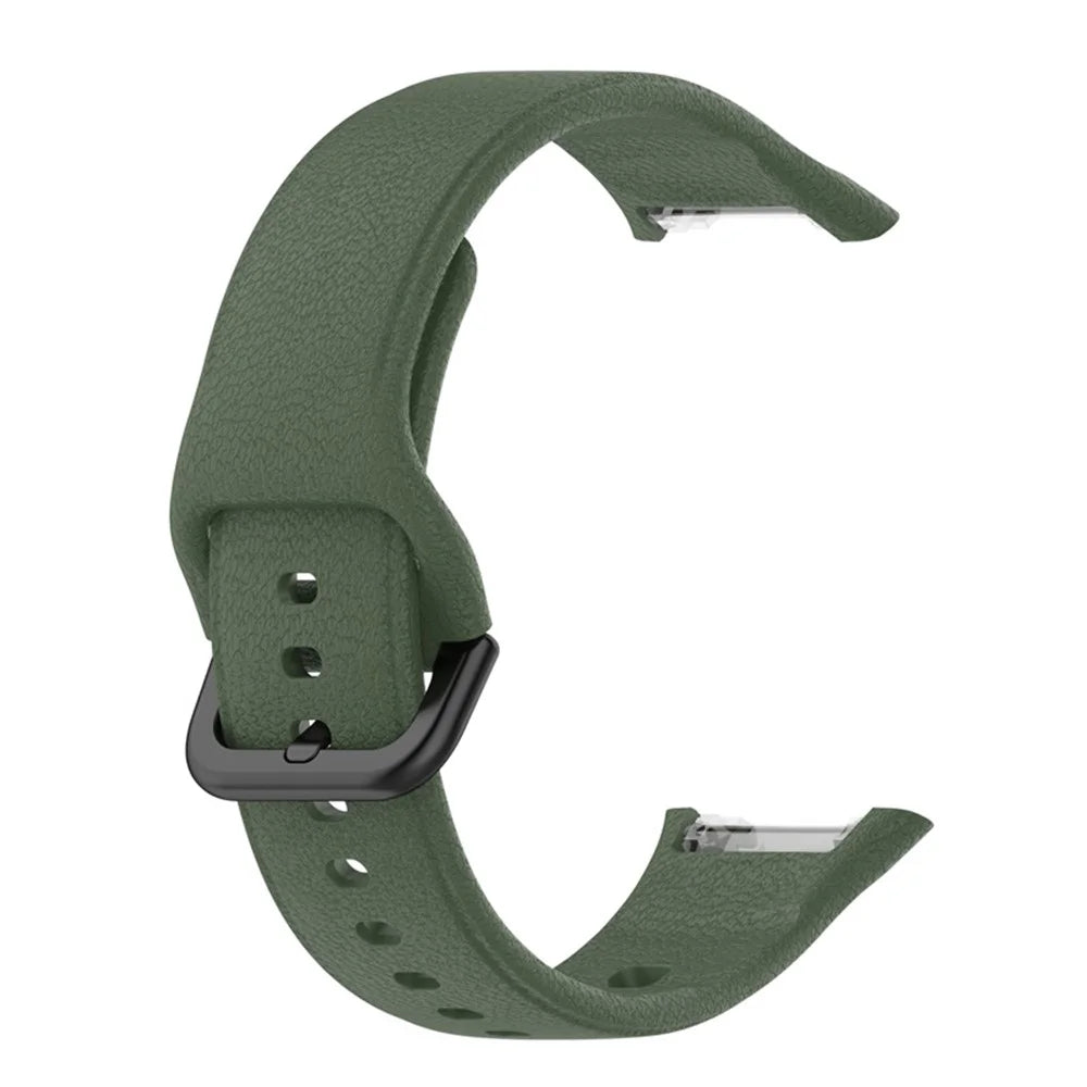For Oppo Watch Free Textured Silicone Watch Band Replacement Wrist Strap with Black Buckle - Dark Green - 2
