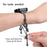 For Apple Watch Series 8 / 7 45mm Pendant Bracelet Watch Band Rhinestone Decor Strap Replacement with Hard PC Hollow-out Watch Case - Black - 3