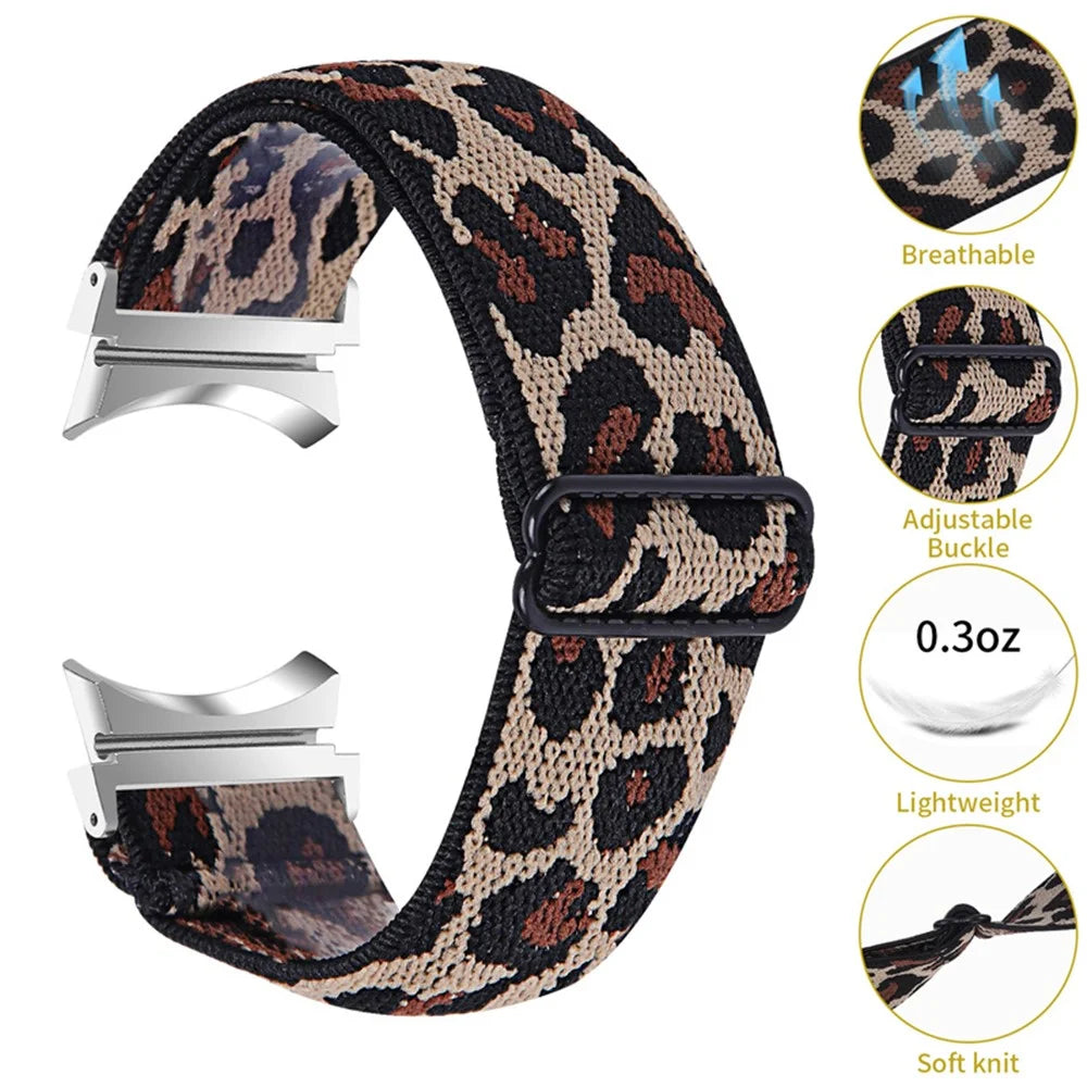 For Samsung Galaxy Watch6 40mm 44mm / Watch6 Classic 43mm 47mm / Watch 5 40mm 44mm / 5 Pro 45mm / Watch4 40mm 44mm Braided Nylon Elastic Watch Band Breathable Sports Wrist Strap Replacement - 3 - 3