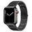 For Apple Watch Ultra 3 2 1 49mm / Series 11 10 46mm / 9 8 7 45mm / SE3 SE2 SE 6 5 4 44mm / 3 2 1 42mm 1-Bead Stainless Steel Watch Band Butterfly Buckle Wrist Strap - Black - 2