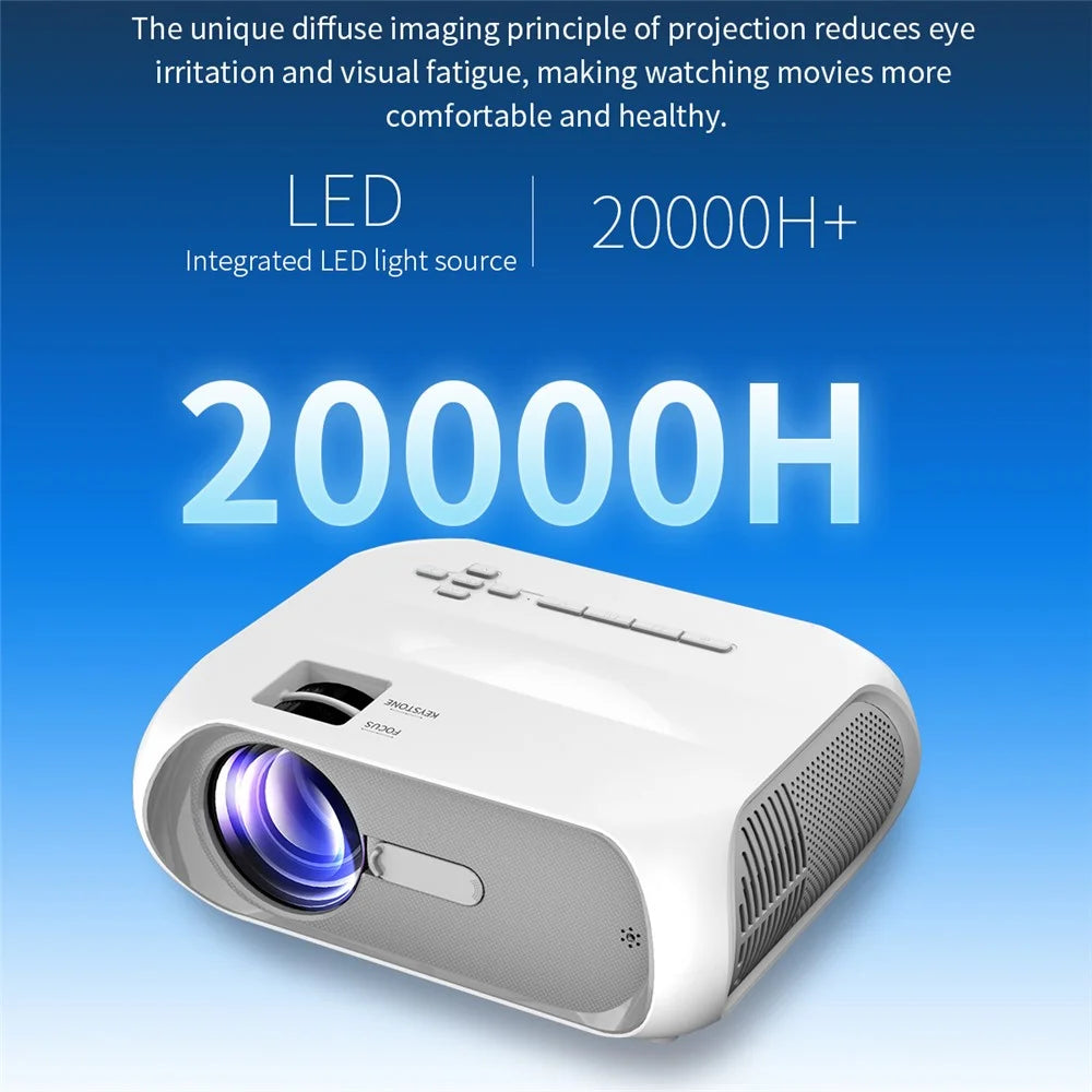 T9 HD 1080P Projector Portable Home Theater Projector Multi-Layer Coated Lens Projector for Office, School (Standard Version) - US Plug - 3