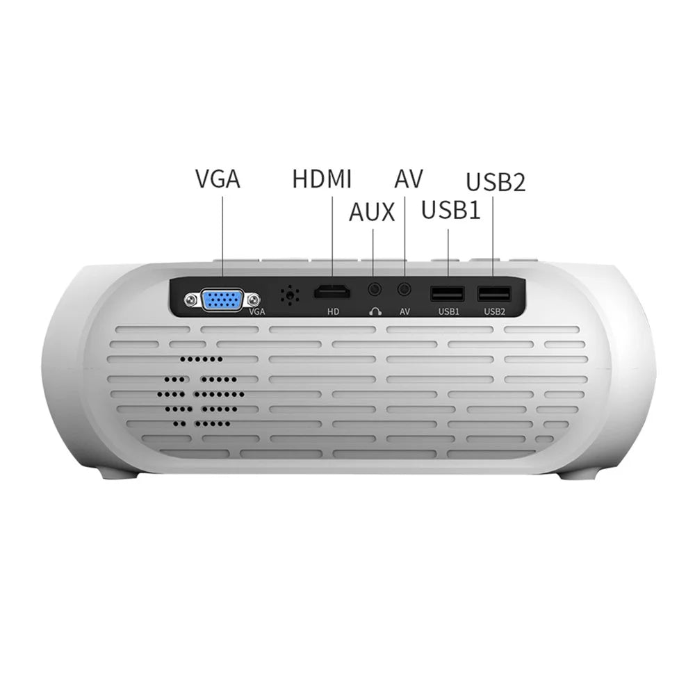 T9 HD 1080P Projector Portable Home Theater Projector Multi-Layer Coated Lens Projector for Office, School (Standard Version) - US Plug - 5