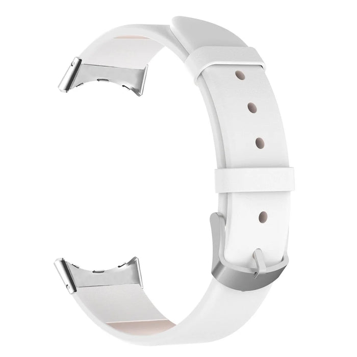 For Google Pixel Watch 4 41mm / Watch 3 41mm / Watch 2 / Watch PU Leather Replacement Watch Band Adjustable Wrist Strap Bracelet - White - 1