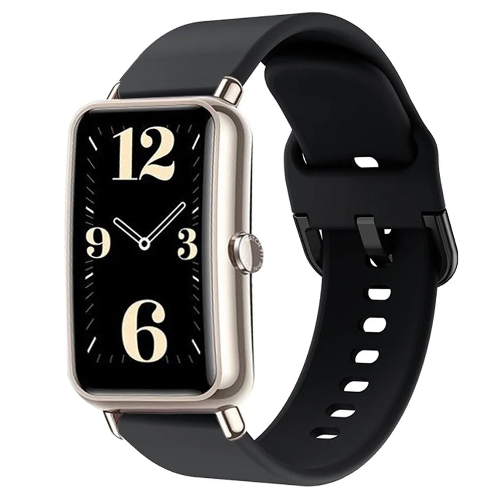 For Huawei Watch Fit mini / Talkband B3 / Talkband B6 Soft Silicone Watch Band 16mm Quick Release Strap Replacement with Colorful Buckle - Black - 3
