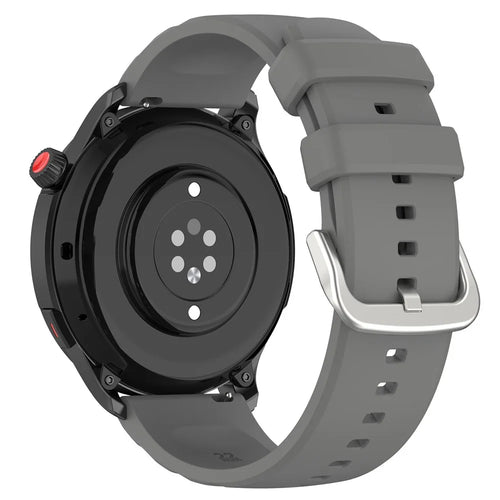 For TicWatch Pro 3 Lite / Mibro Watch X1 Silicone Watch Band 22mm Quick Release Wristband Replacement Strap - Dark Grey - 1