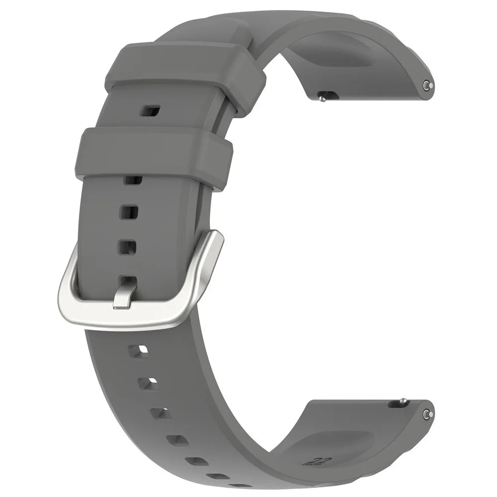 For TicWatch Pro 3 Lite / Mibro Watch X1 Silicone Watch Band 22mm Quick Release Wristband Replacement Strap - Dark Grey - 2