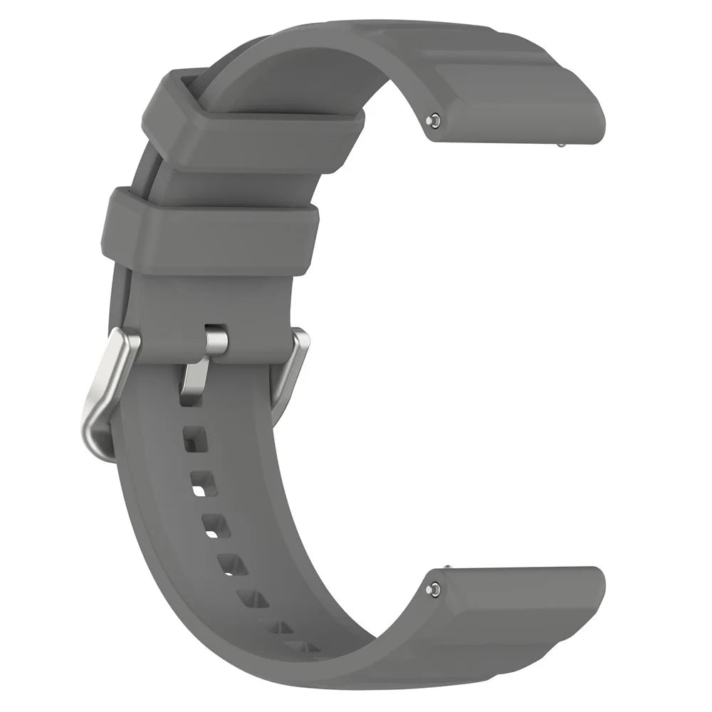 For TicWatch Pro 3 Lite / Mibro Watch X1 Silicone Watch Band 22mm Quick Release Wristband Replacement Strap - Dark Grey - 3