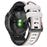 For Garmin Descent G1 / Instinct 2 / Epix Gen2 Quick Release Watch Band PU Leather Coated Silicone Three-color Stitching Line Wristband Strap - White - 1
