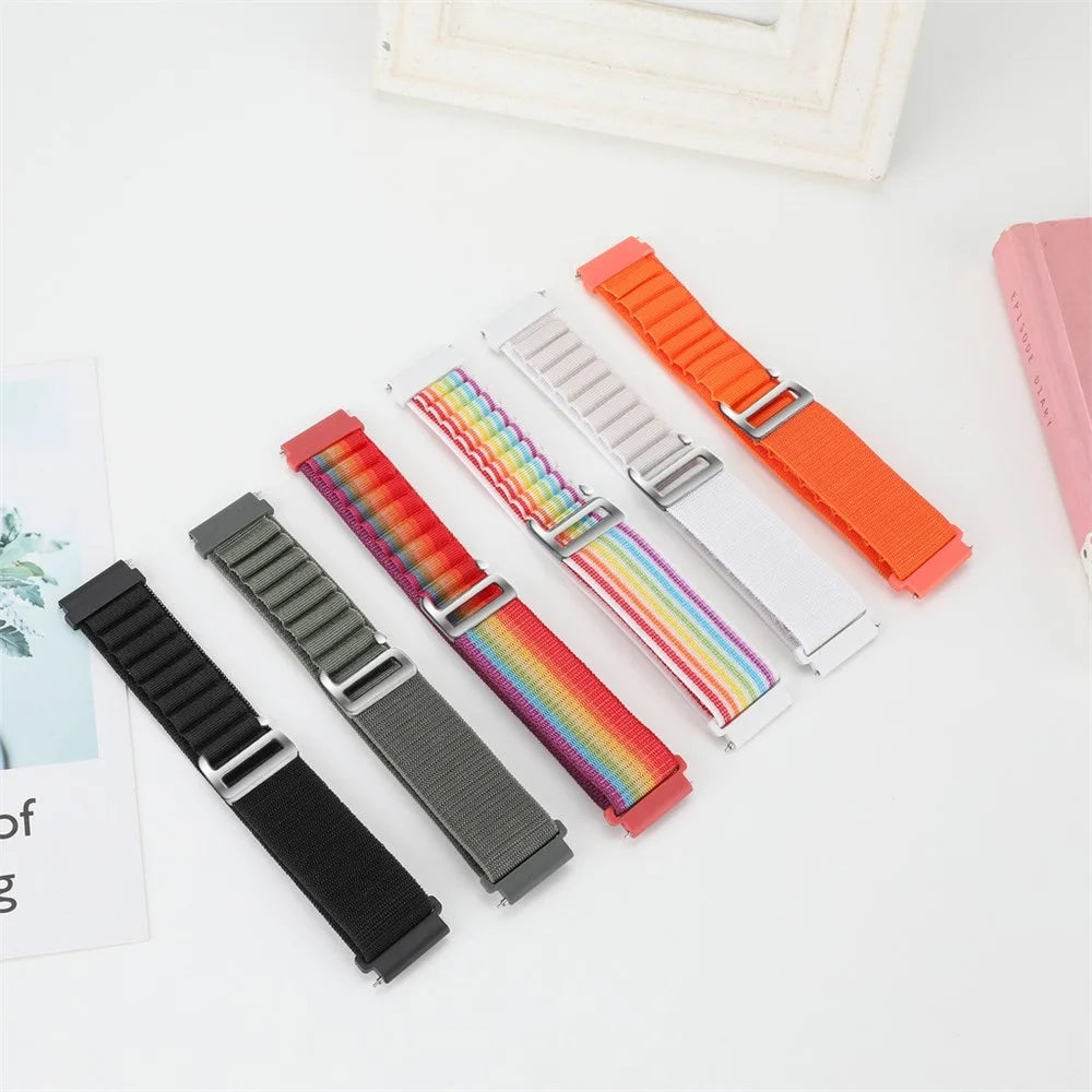 For Realme Watch 3 / Huami Amazfti GTR 4 / GTR 4 Pro Replacement Nylon Smartwatch Band 22mm Universal Adjustable Wrist Strap - Colorful - 3