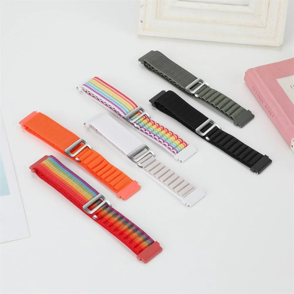 For Realme Watch 3 / Huami Amazfti GTR 4 / GTR 4 Pro Replacement Nylon Smartwatch Band 22mm Universal Adjustable Wrist Strap - Colorful - 4