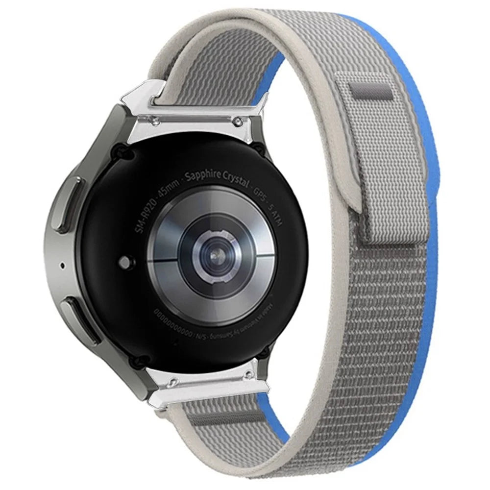 For Samsung Galaxy Watch6 40mm 44mm / Watch6 Classic 43mm 47mm / Watch 5 40mm 44mm / 5 Pro 45mm / Watch4 40mm 44mm Nylon Band Trail Loop Adjustable Sport Strap - Blue - 1