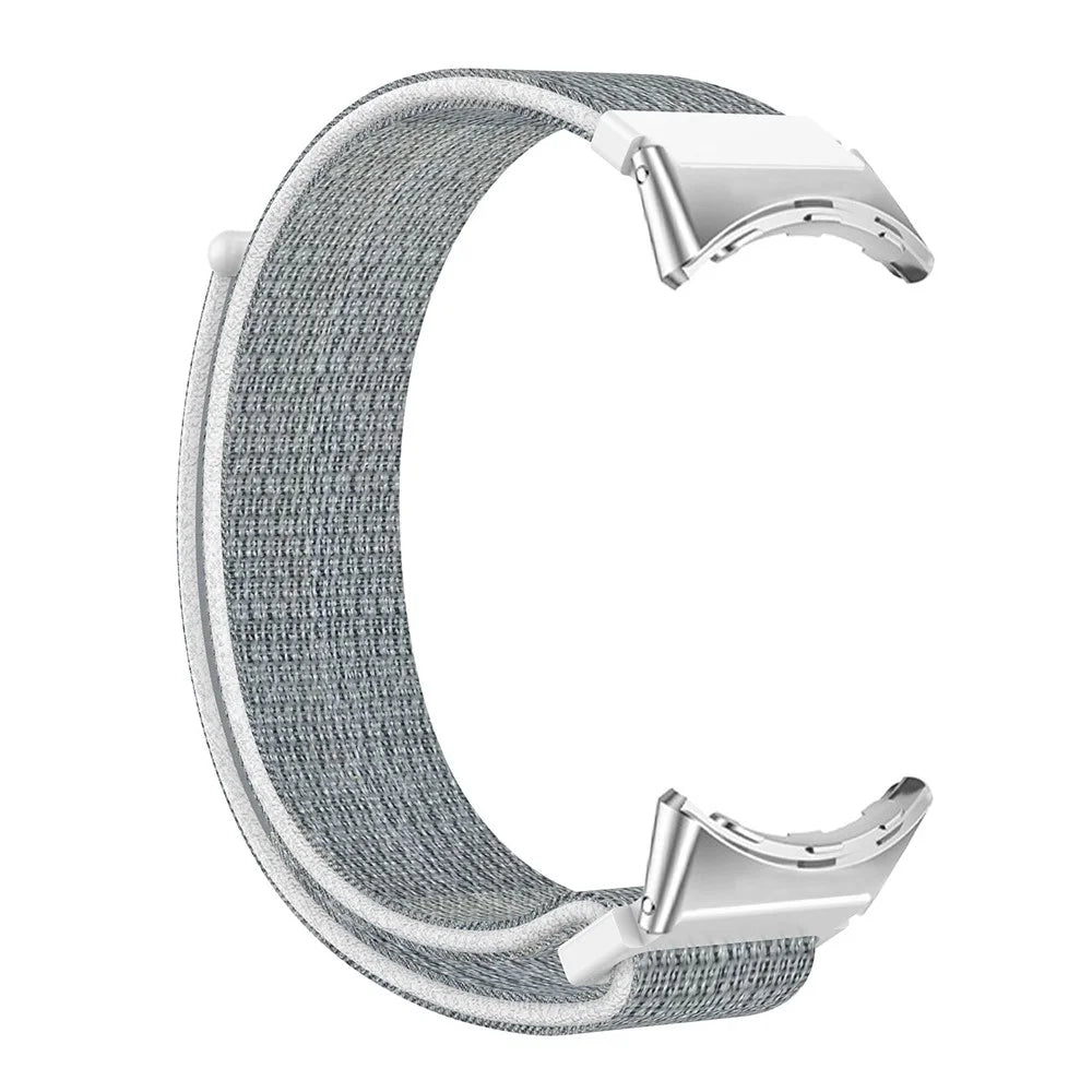 For Google Pixel Watch 4 41mm / Watch 3 41mm / Watch 2 / Watch Soft Nylon Sport Band Braided Strap Replacement Bracelet - White / Grey - 4
