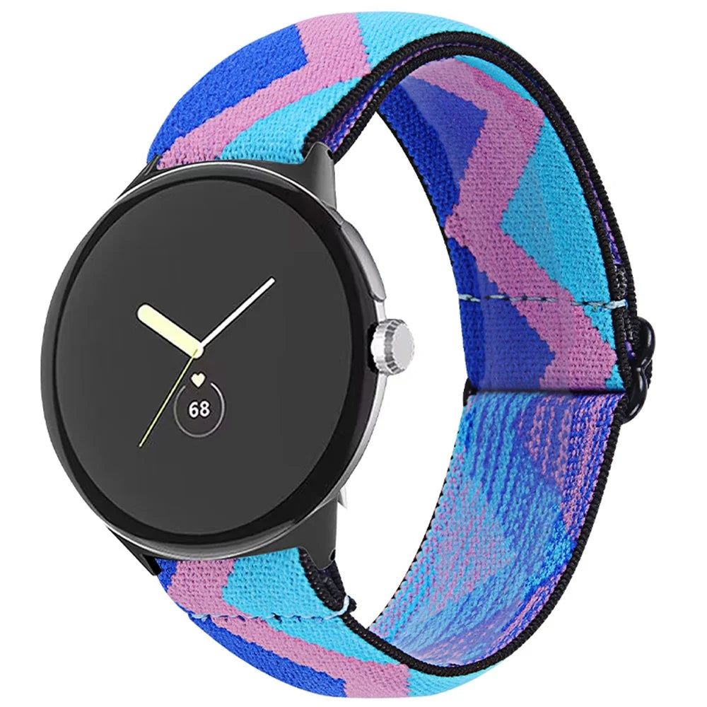 For Google Pixel Watch 4 41mm / Watch 3 41mm / Watch 2 / Watch Elastic Watch Band Braided Wrist Strap with Black Connector - Style A - 5