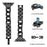 Watch Strap for Apple Watch Series 11 10 42mm / 9 8 7 41mm / SE3 SE2 SE 6 5 4 40mm / 3 2 1 38mm Rhinestones Decor Metal Band - Black - 4