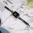 Watch Strap for Apple Watch Series 11 10 42mm / 9 8 7 41mm / SE3 SE2 SE 6 5 4 40mm / 3 2 1 38mm Rhinestones Decor Metal Band - Black - 6