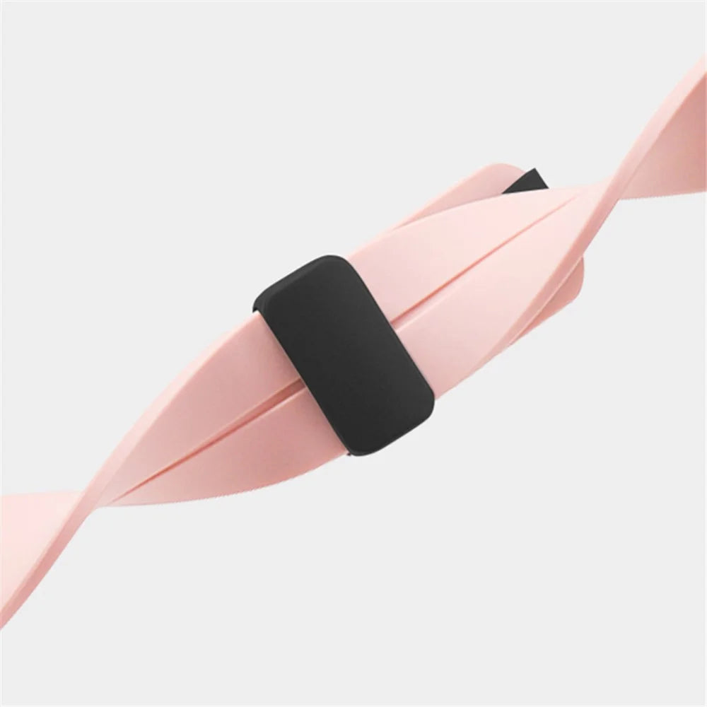 Watch Strap for Apple Watch Series 11 10 42mm / 9 8 7 41mm / SE3 SE2 SE 6 5 4 40mm / 3 2 1 38mm Silicone Sport Band with Magnetic Folding Buckle - Pink - 4
