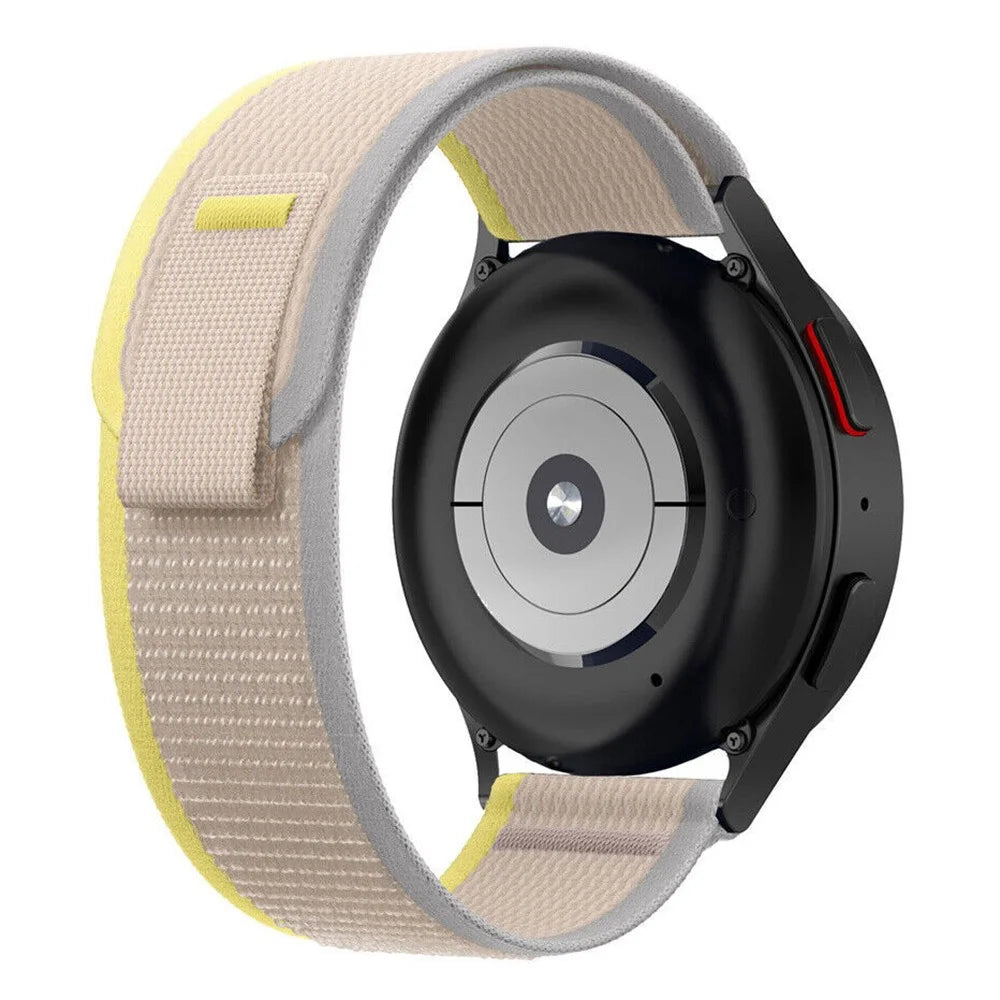 For Garmin Venu 2 Plus / Venu Sq 20mm Replacement Trail Loop Nylon Band Sport Adjustable Watch Strap - Beige - 1