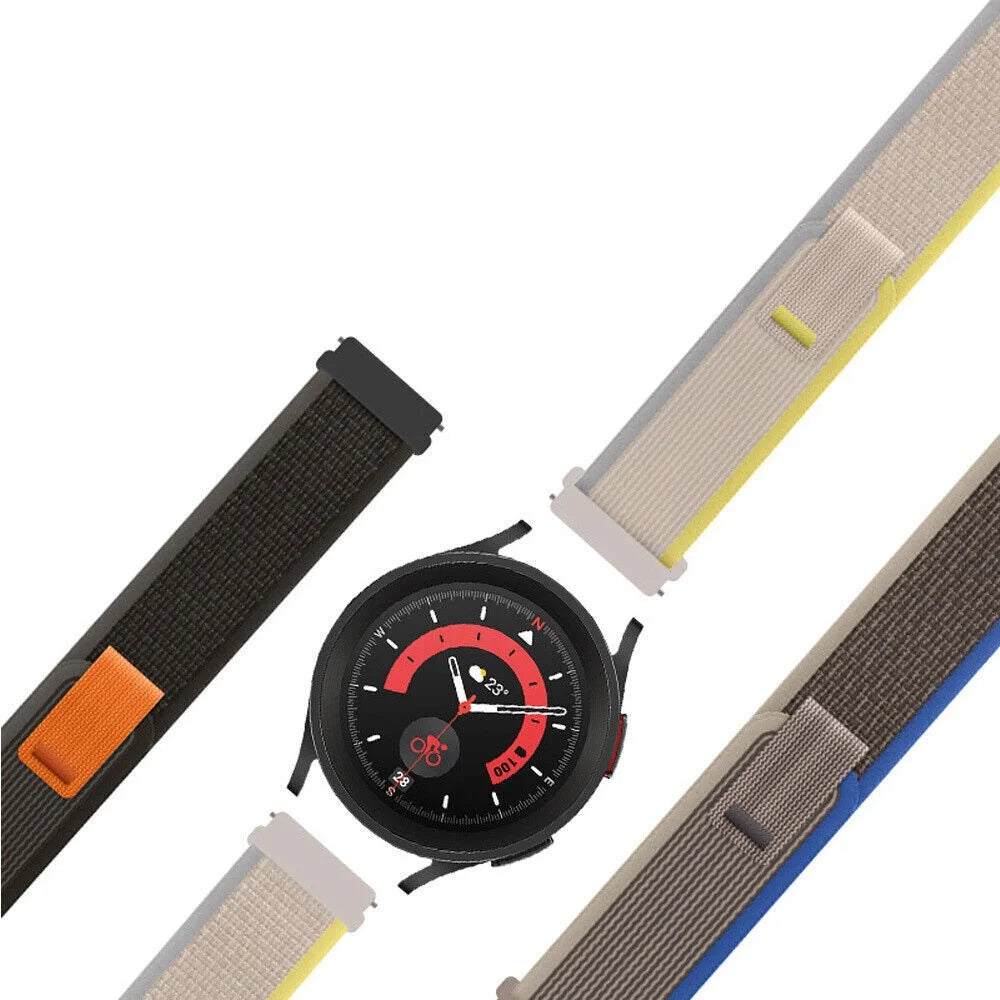 For Garmin Forerunner 255S / Venu 2S 18mm Nylon Band Sport Trail Loop Adjustable Watch Strap - Beige - 4