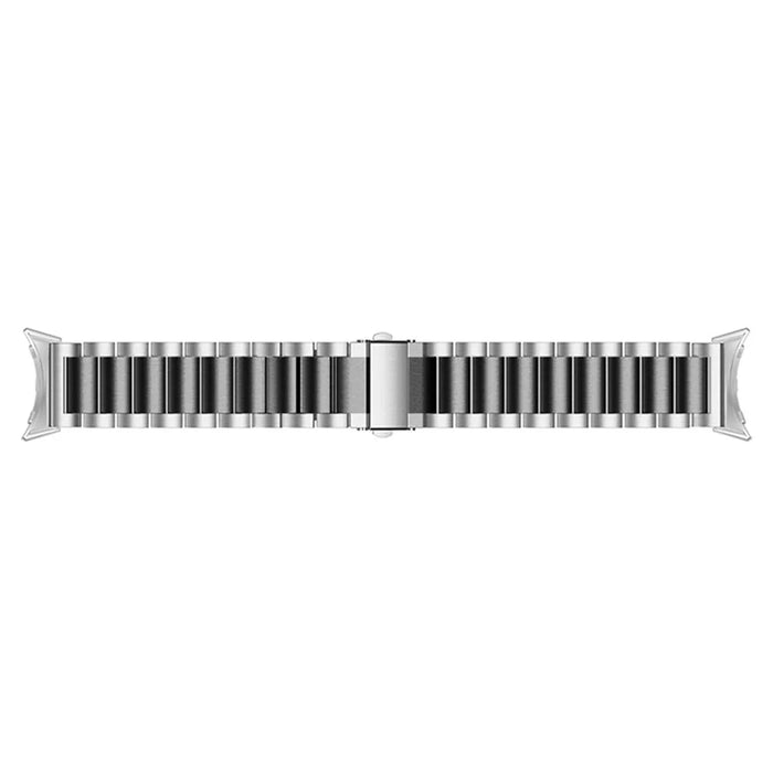 For Google Pixel Watch 4 41mm / Watch 3 41mm / Watch 2 / Watch Elegant 316 Stainless Steel 3 Beads Wrist Band Polished Replacement Smartwatch Strap - Silver / Black - 4