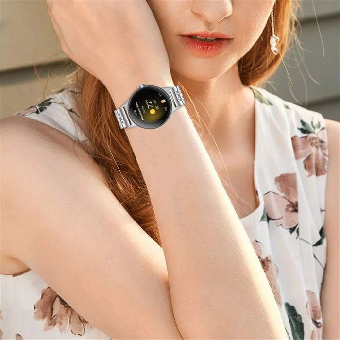 For Google Pixel Watch 4 41mm / Watch 3 41mm / Watch 2 / Watch Luxury 7 Beads Stainless Steel Smart Watch Band Stylish Replacement Wrist Strap - Silver - 6
