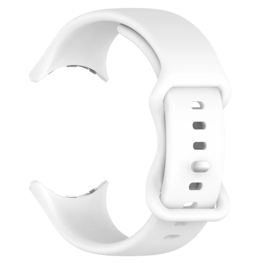 For Google Pixel Watch 4 41mm / Watch 3 41mm / Watch 2 / Watch Silicone Watch Band Bracelet Replacement Wristband Smart Watch Strap - White - 3