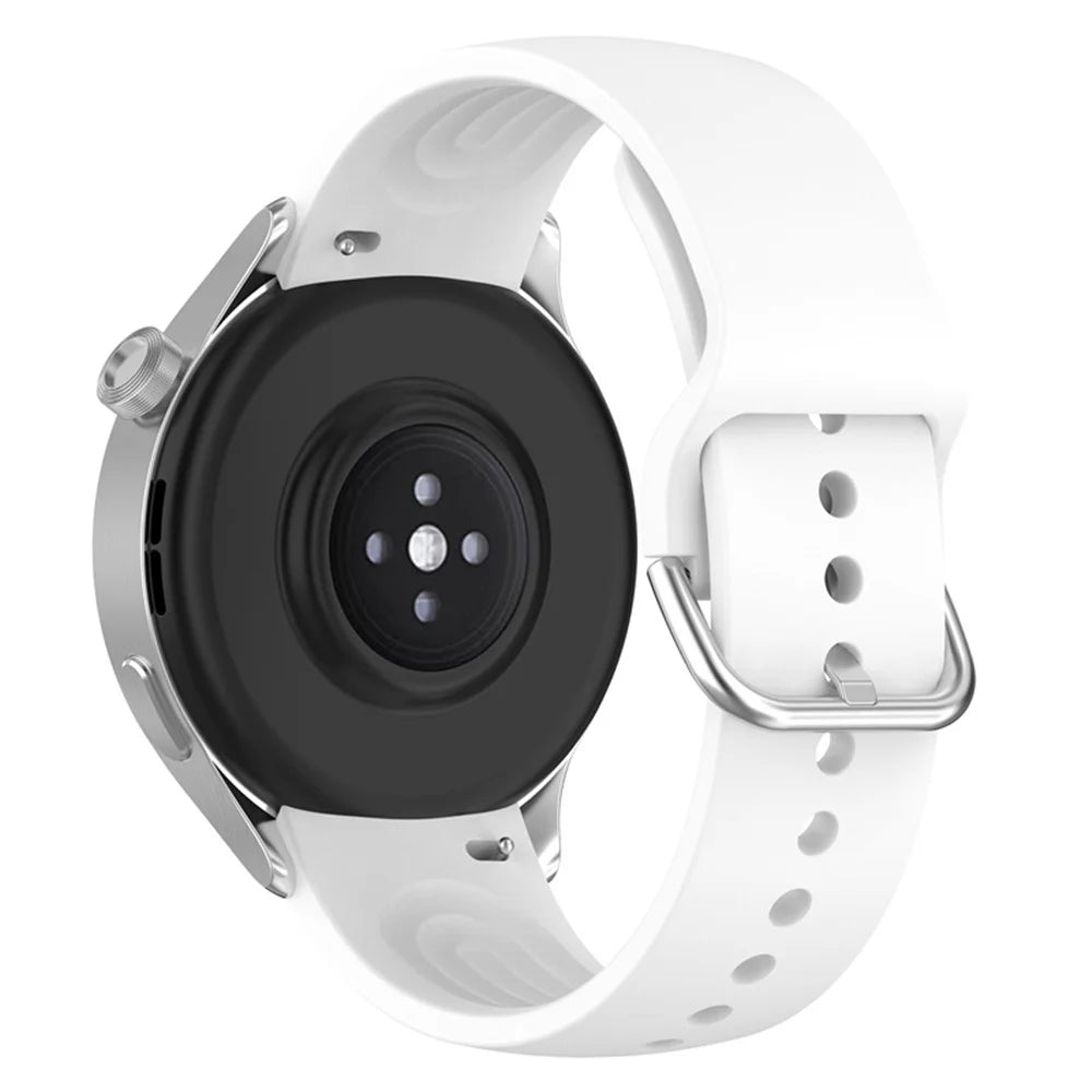 22mm Arc-shaped Watchband for Xiaomi Watch S2  /  S1  /  S1 Pro, Adjustable Silicone Wrist Strap with Metal Buckle - White - 1