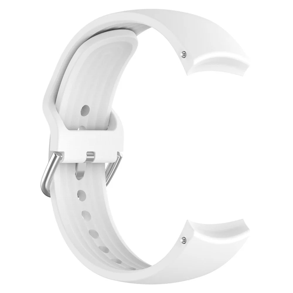 22mm Arc-shaped Watchband for Xiaomi Watch S2  /  S1  /  S1 Pro, Adjustable Silicone Wrist Strap with Metal Buckle - White - 3