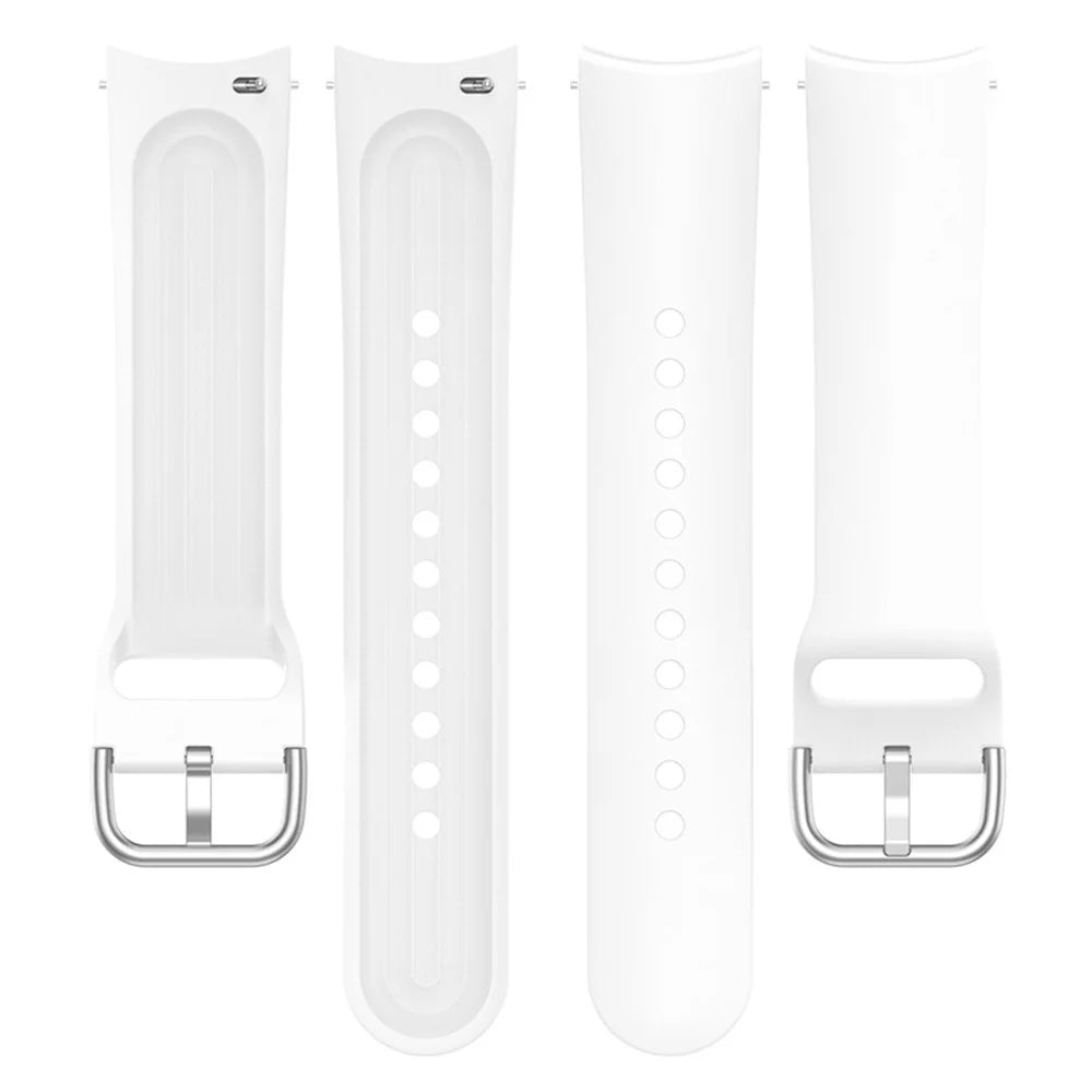 22mm Arc-shaped Watchband for Xiaomi Watch S2  /  S1  /  S1 Pro, Adjustable Silicone Wrist Strap with Metal Buckle - White - 4